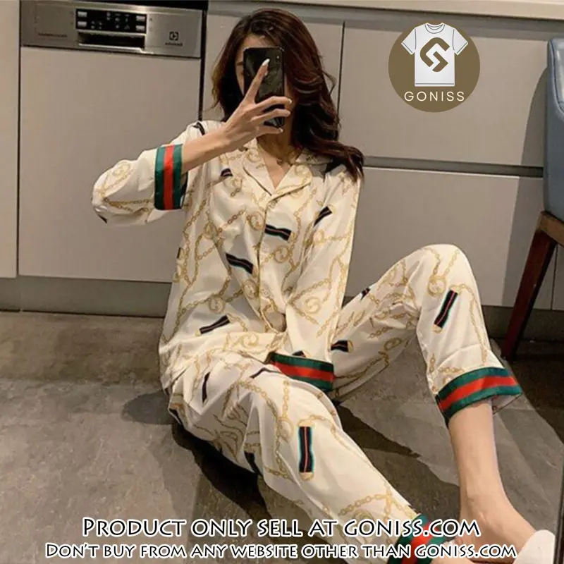 Trending luxury fashion gucci satin pajama set pjs1047 gn1218016